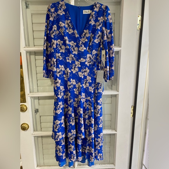 light blue dress with white polka dots Cowl Neck Dot Dainty Coquette The bust boasts a Sequin Dress with Black navy and white spectator Select your size:13.5